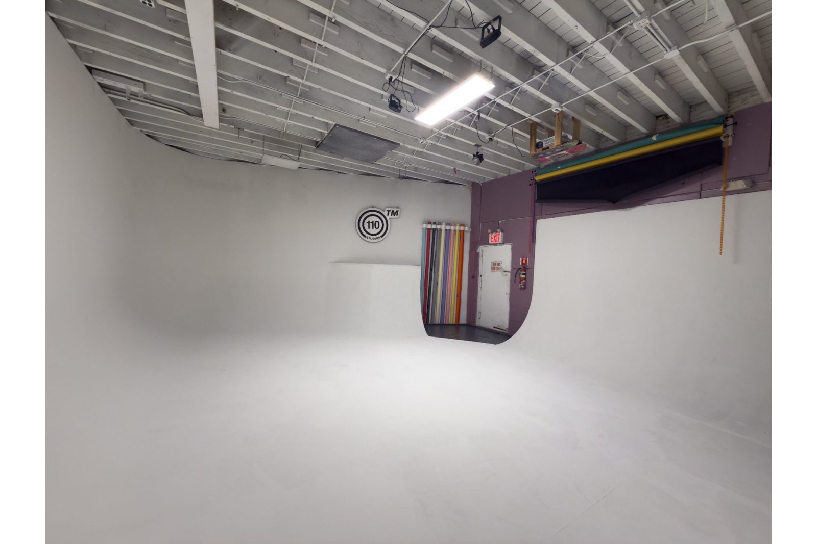 Studio cyclorama wall and backdrop rolls