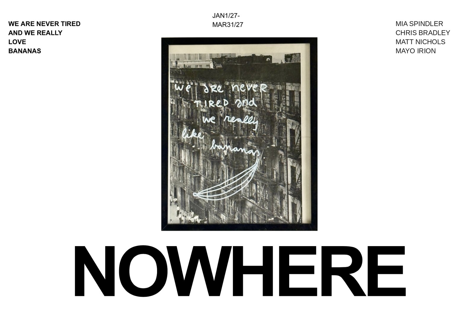 Exhibition poster — NOWHERE